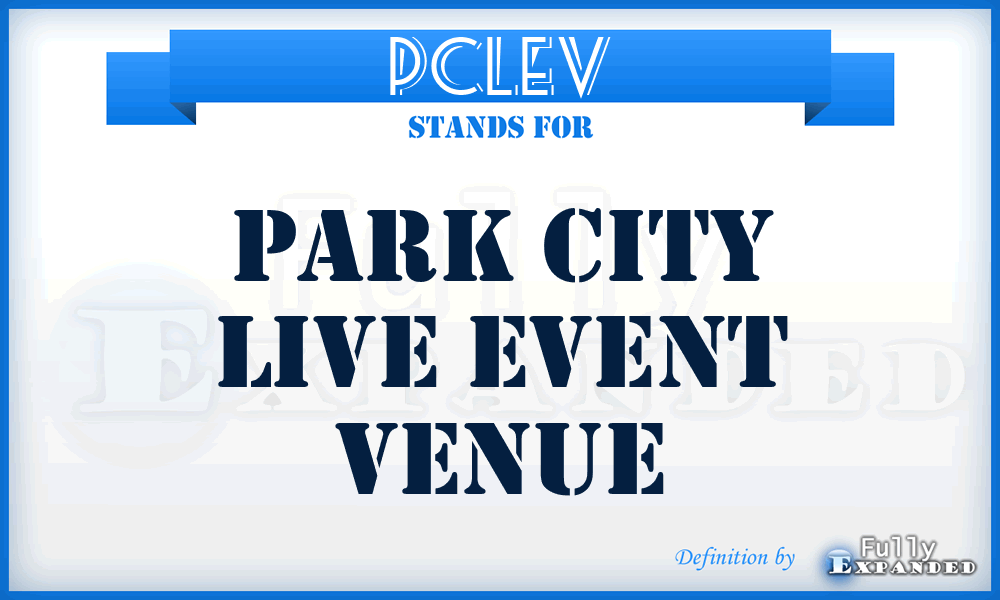 PCLEV - Park City Live Event Venue