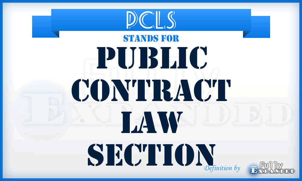 PCLS - public contract law section