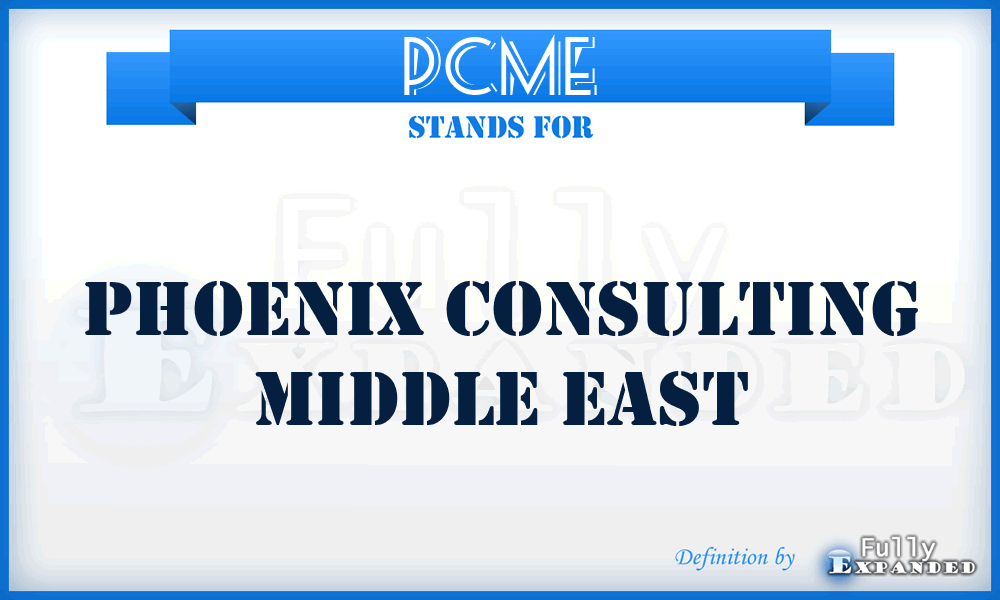 PCME - Phoenix Consulting Middle East