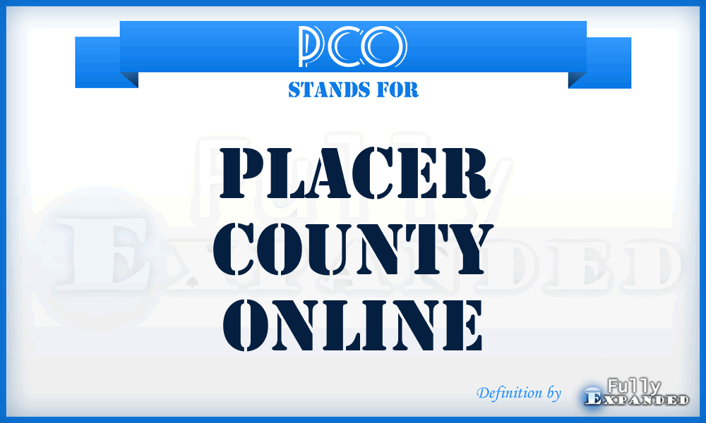 PCO - Placer County Online