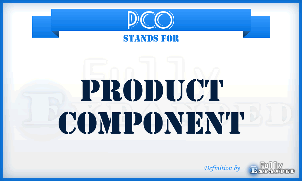 PCO - Product Component