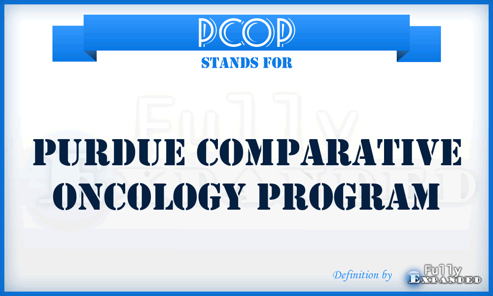 PCOP - Purdue Comparative Oncology Program
