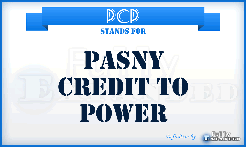 PCP - PASNY Credit to Power