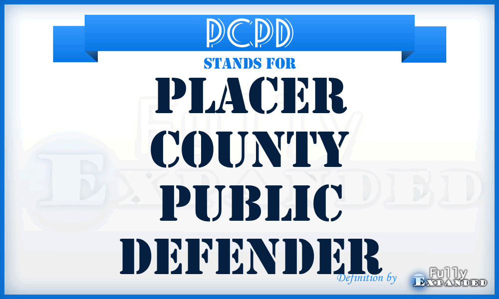 PCPD - Placer County Public Defender