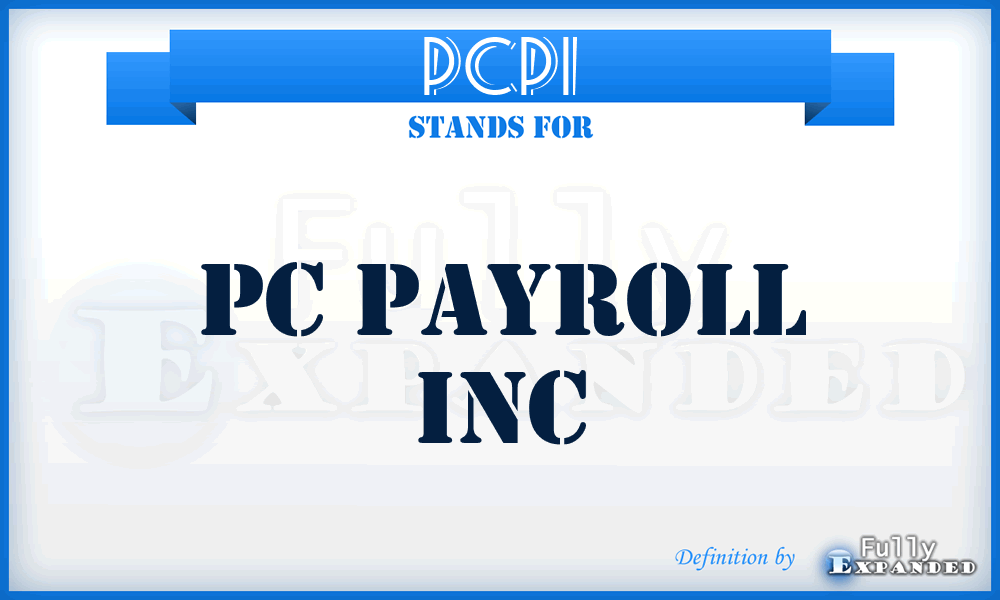 PCPI - PC Payroll Inc