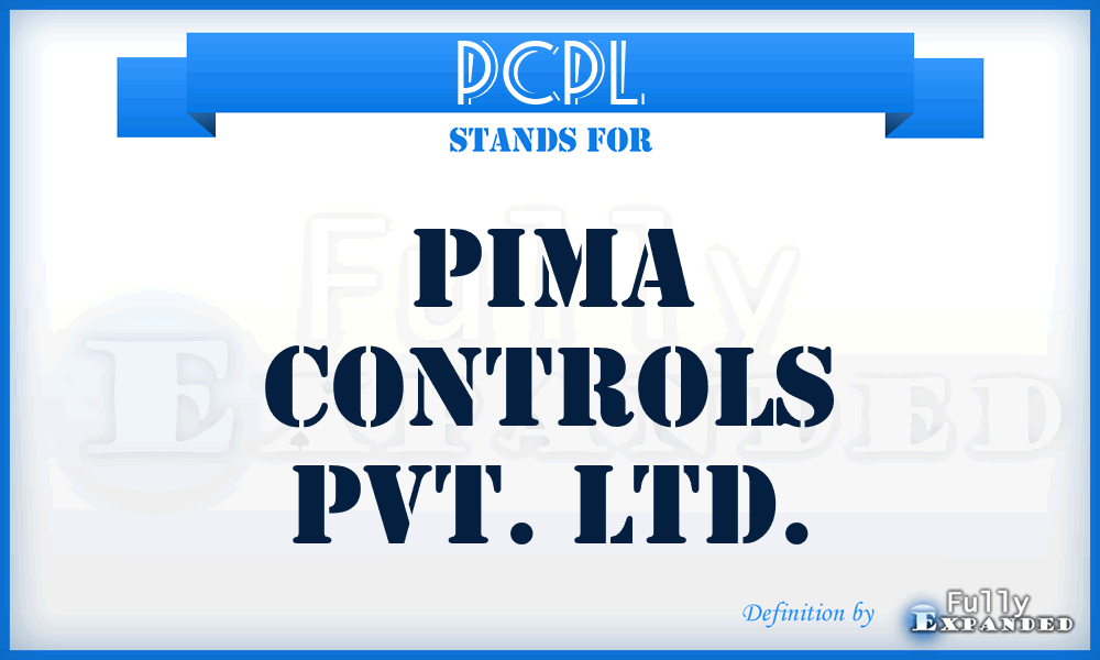 PCPL - Pima Controls Pvt. Ltd.