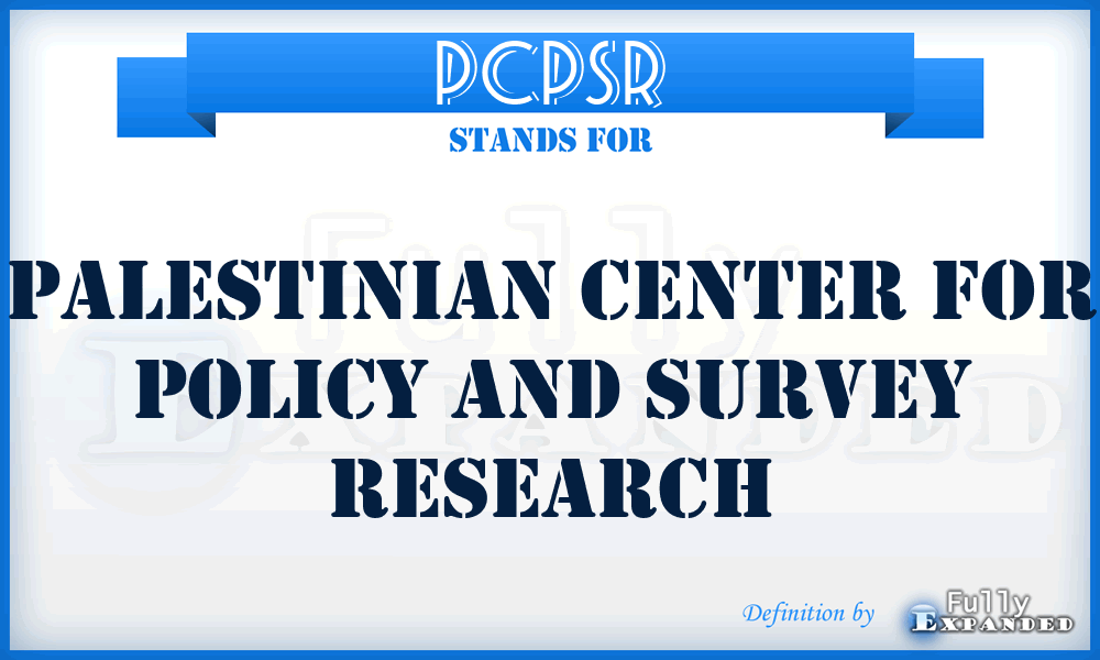 PCPSR - Palestinian Center for Policy and Survey Research