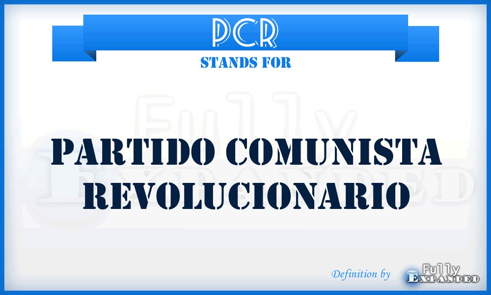 PCR - Partido Comunista Revolucionario