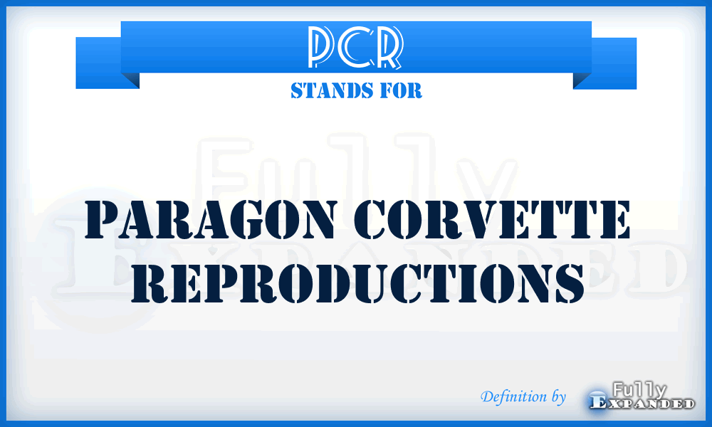 PCR - Paragon Corvette Reproductions