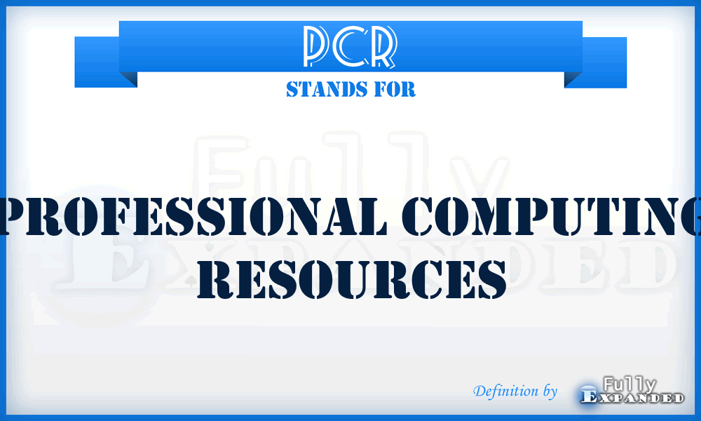 PCR - Professional Computing Resources