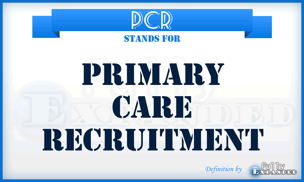 PCR - Primary Care Recruitment