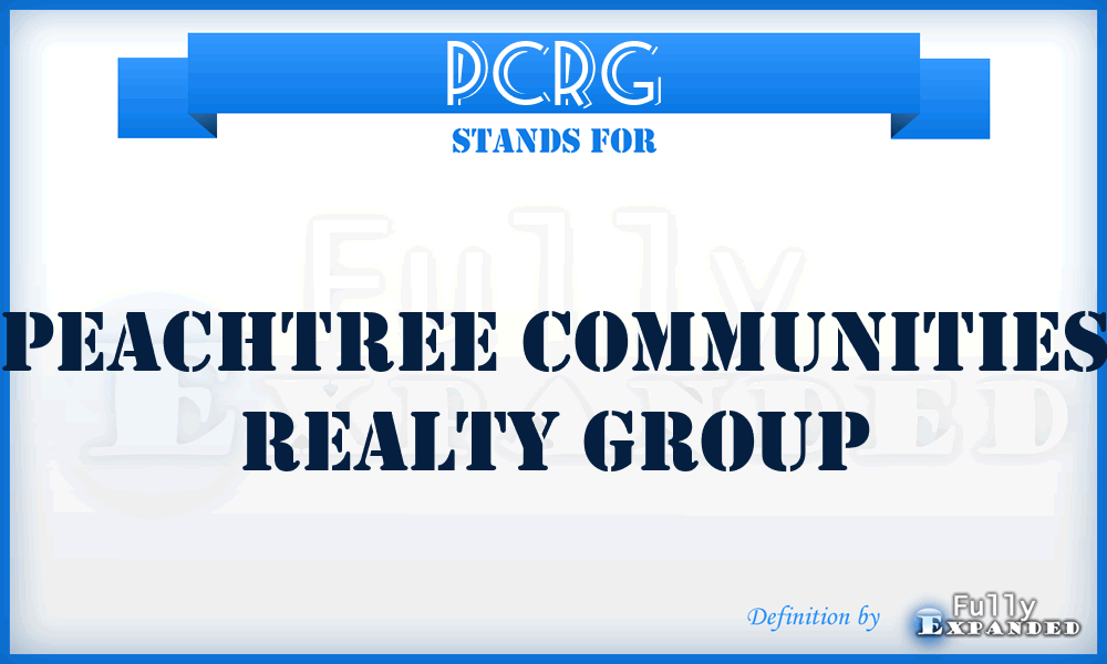PCRG - Peachtree Communities Realty Group