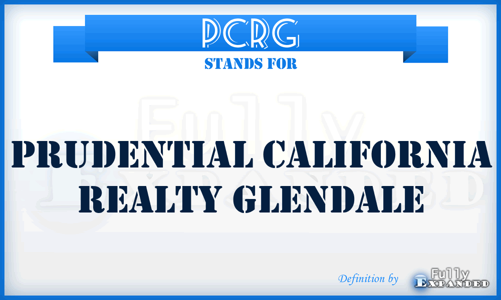 PCRG - Prudential California Realty Glendale