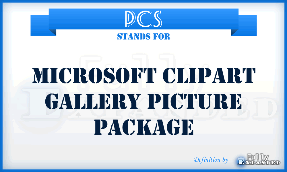 PCS - MicroSoft ClipArt Gallery Picture package