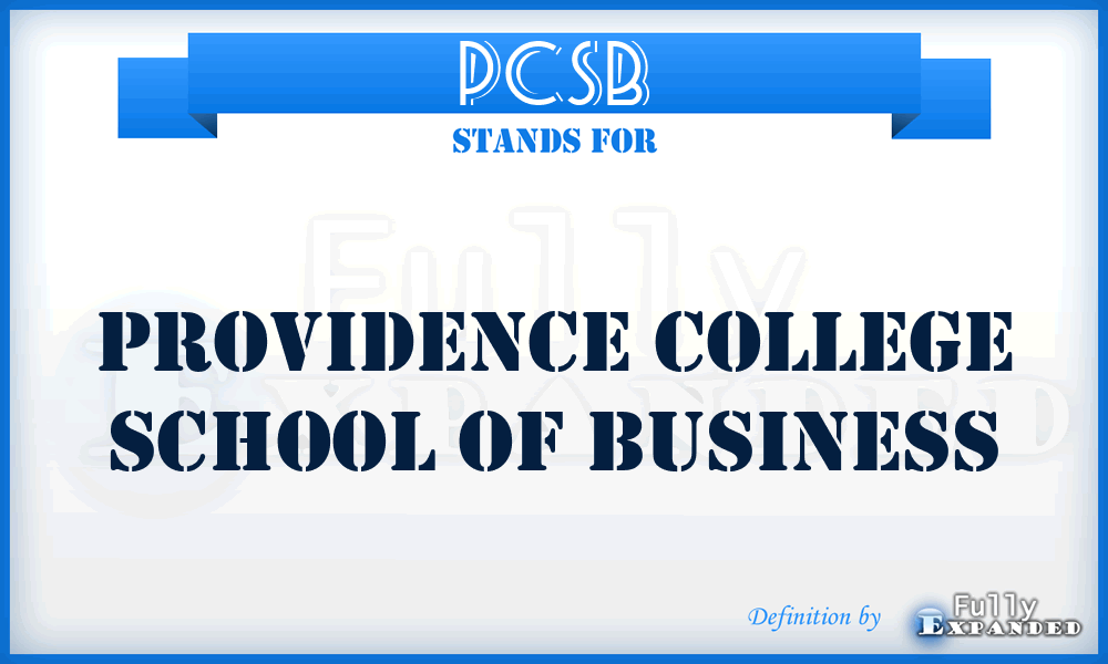 PCSB - Providence College School of Business