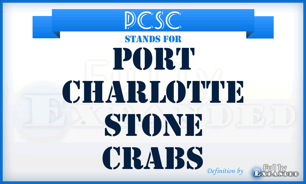 PCSC - Port Charlotte Stone Crabs