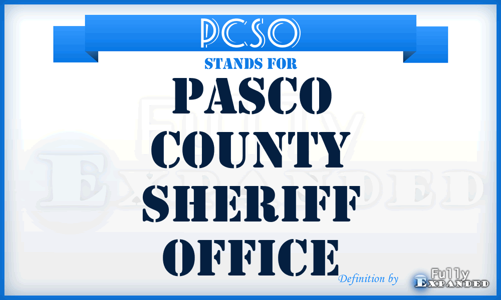 PCSO - Pasco County Sheriff Office