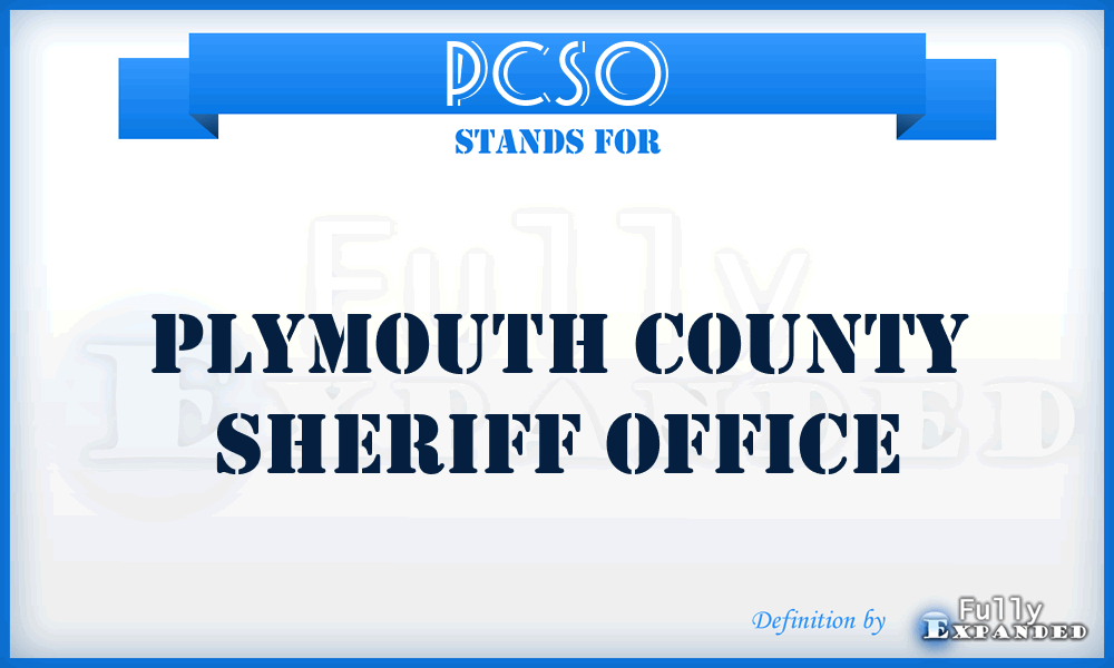 PCSO - Plymouth County Sheriff Office