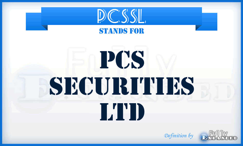 PCSSL - PCS Securities Ltd