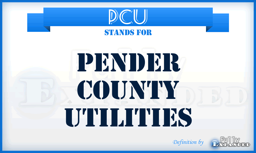 PCU - Pender County Utilities