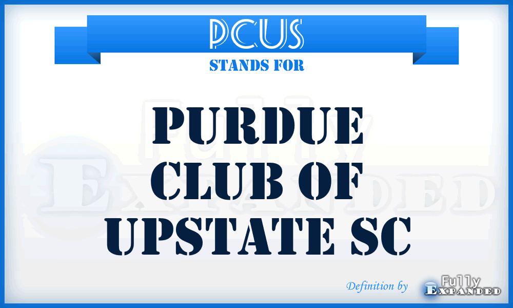 PCUS - Purdue Club of Upstate Sc