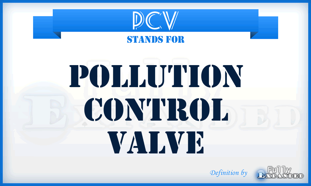 PCV - pollution control valve