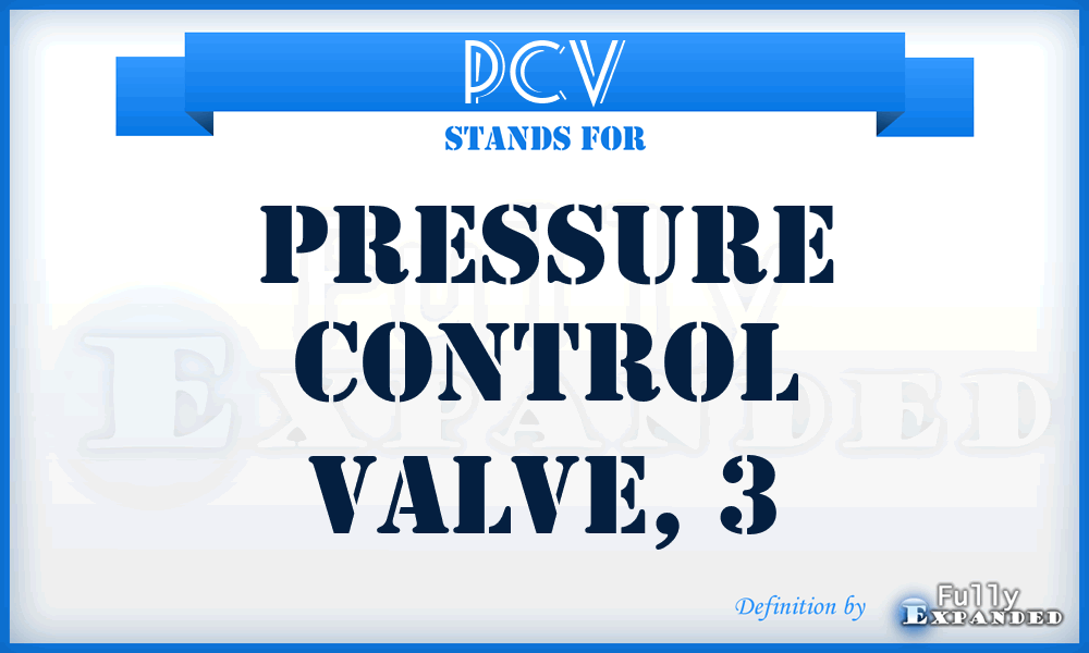 PCV - pressure control valve, 3