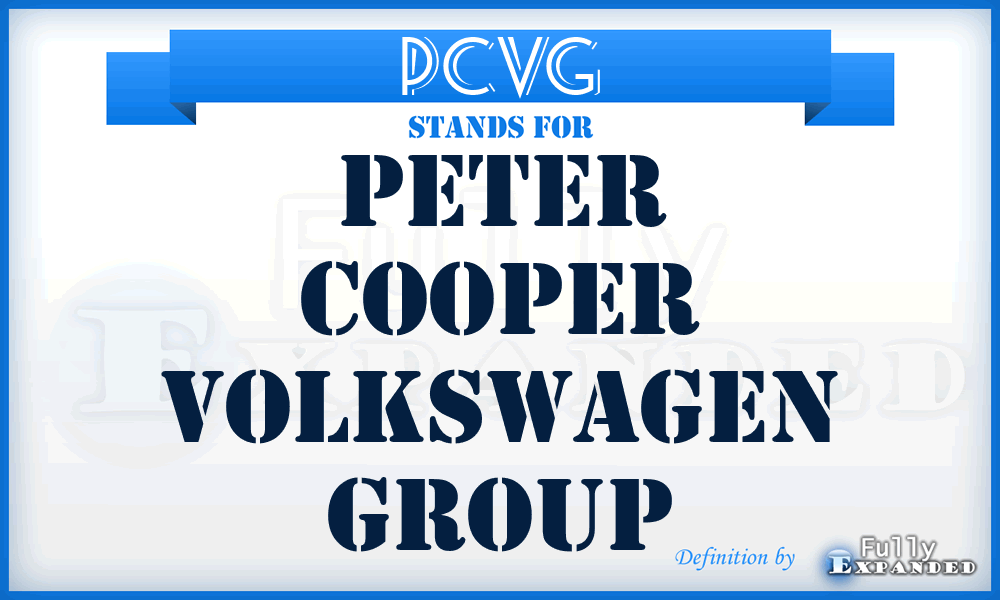 PCVG - Peter Cooper Volkswagen Group