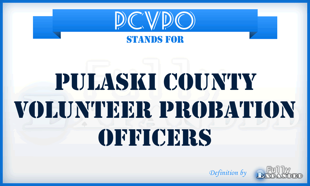 PCVPO - Pulaski County Volunteer Probation Officers