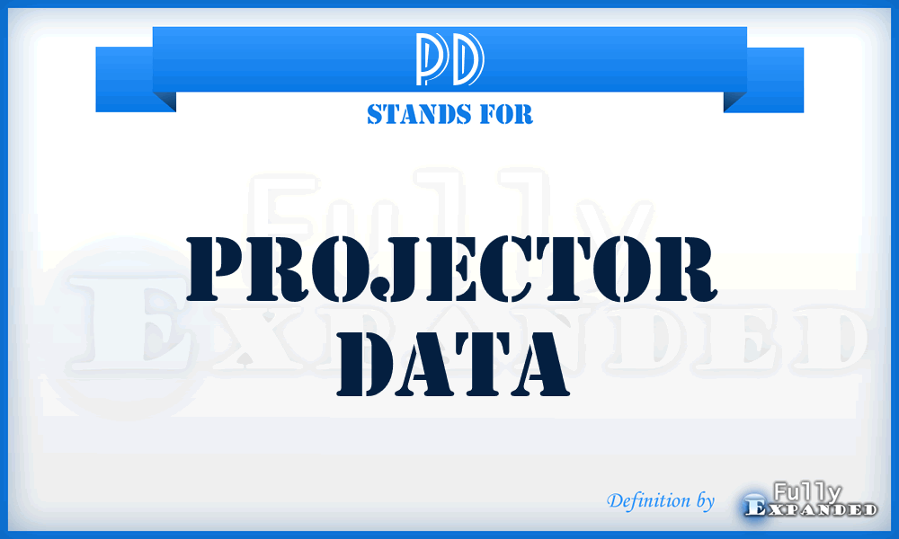 PD - Projector Data