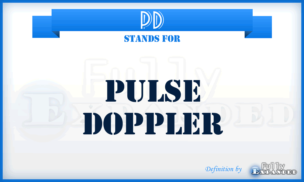 PD - pulse doppler