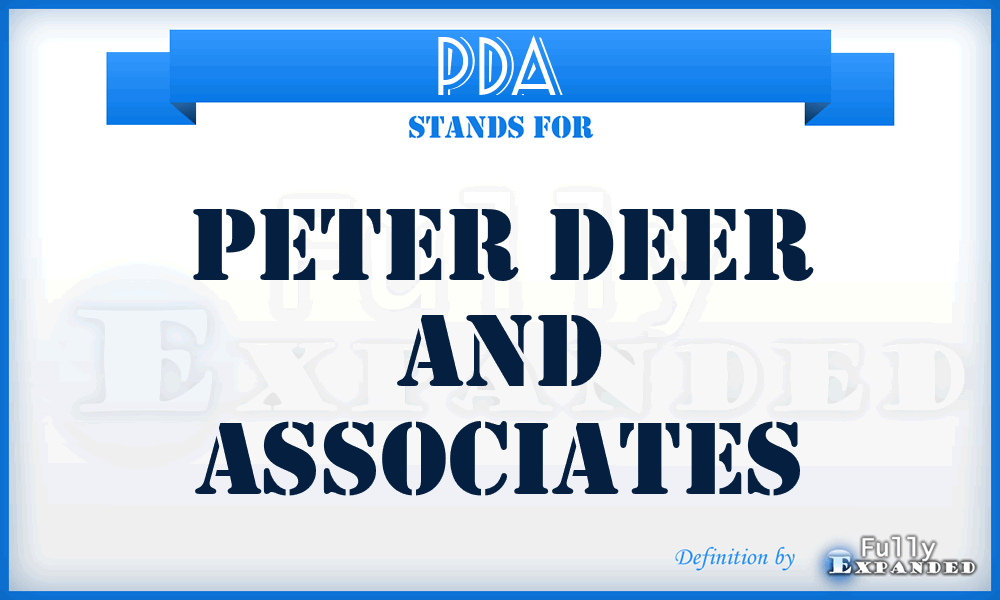 PDA - Peter Deer and Associates
