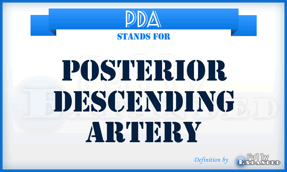 PDA - Posterior Descending Artery