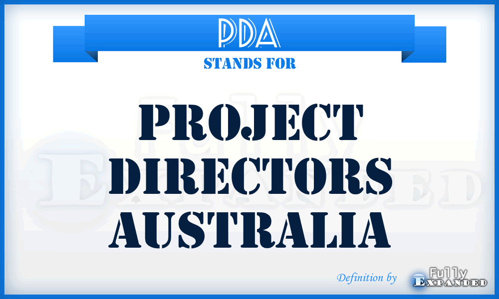 PDA - Project Directors Australia