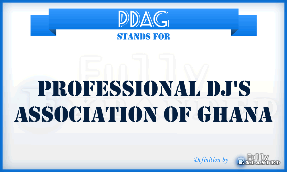 PDAG - Professional DJ's Association of Ghana