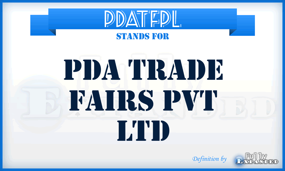 PDATFPL - PDA Trade Fairs Pvt Ltd