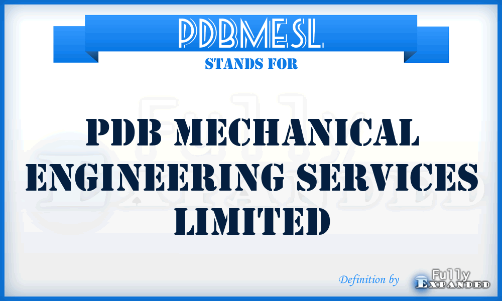 PDBMESL - PDB Mechanical Engineering Services Limited