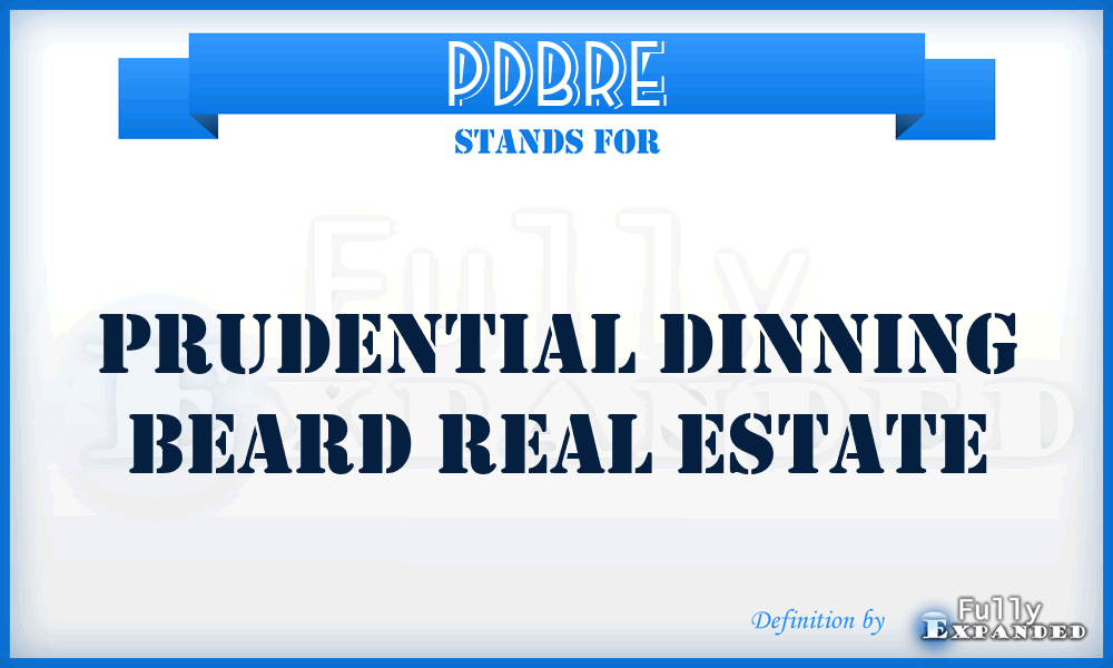 PDBRE - Prudential Dinning Beard Real Estate