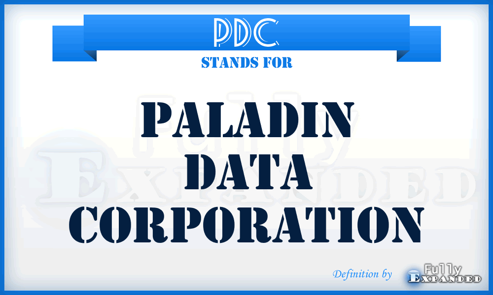 PDC - Paladin Data Corporation