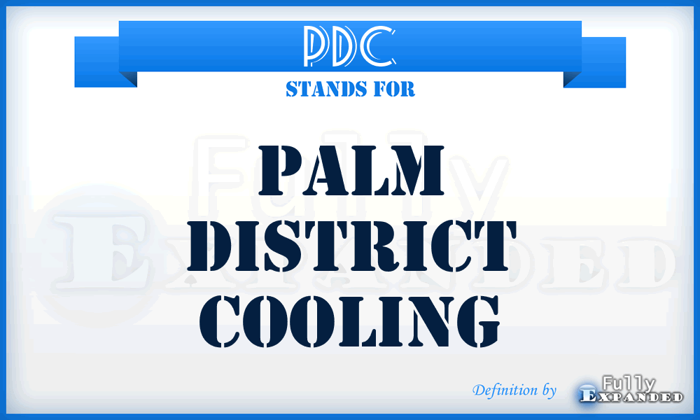 PDC - Palm District Cooling