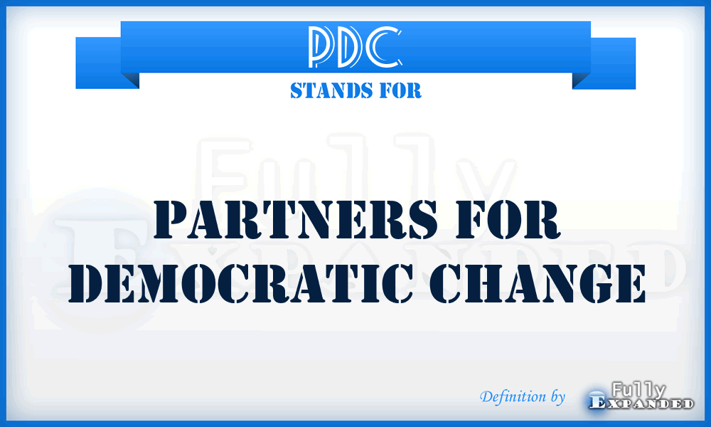 PDC - Partners for Democratic Change