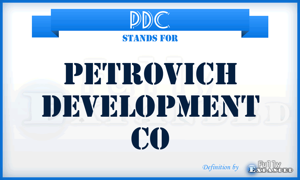 PDC - Petrovich Development Co