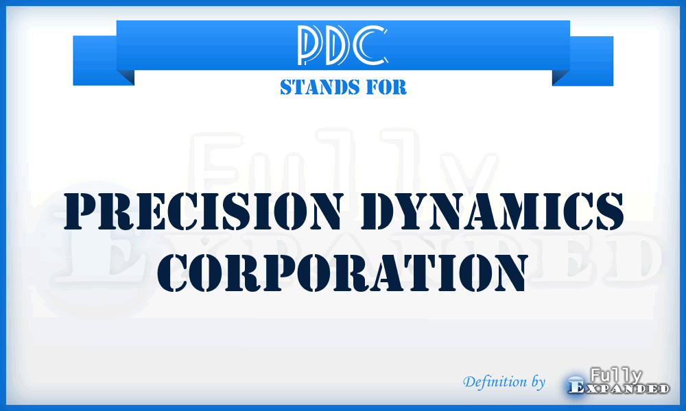 PDC - Precision Dynamics Corporation