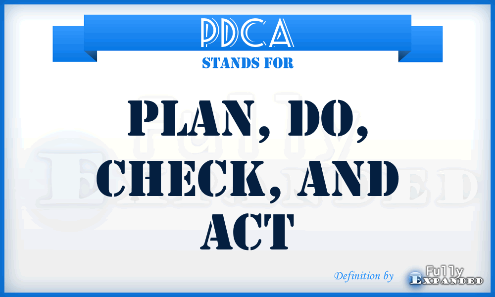 PDCA - Plan, Do, Check, and Act