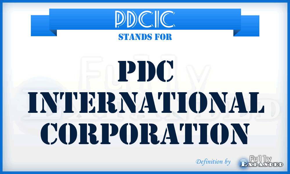 PDCIC - PDC International Corporation