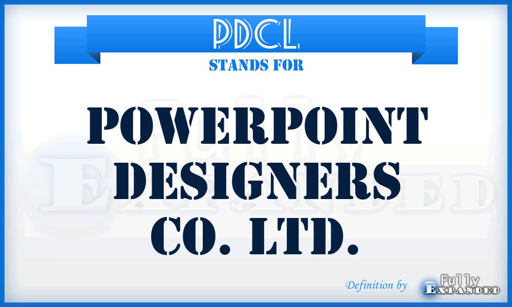 PDCL - Powerpoint Designers Co. Ltd.