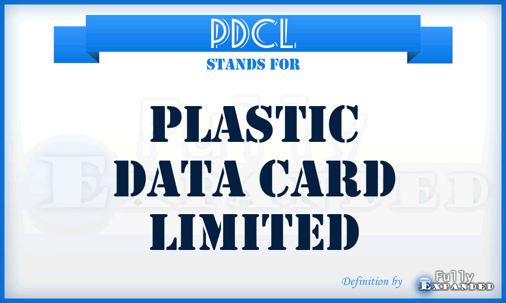 PDCL - Plastic Data Card Limited