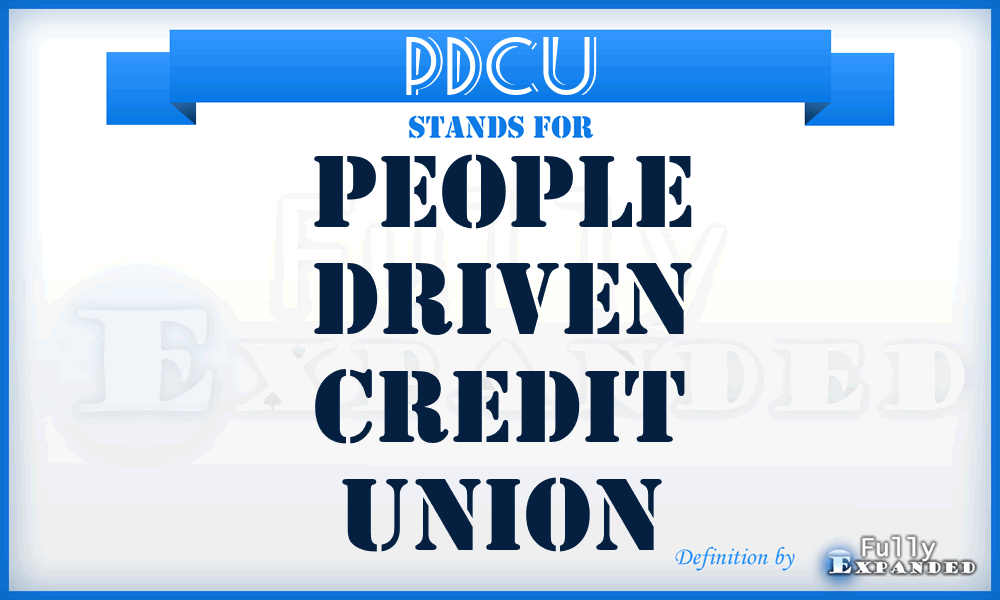 PDCU - People Driven Credit Union