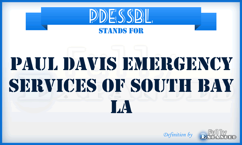 PDESSBL - Paul Davis Emergency Services of South Bay La