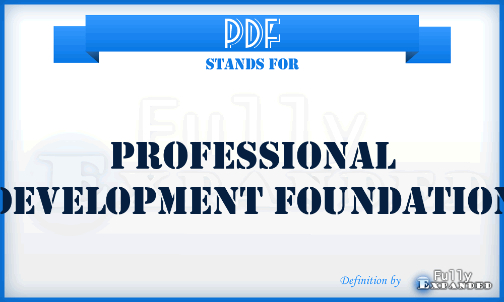 PDF - Professional Development Foundation